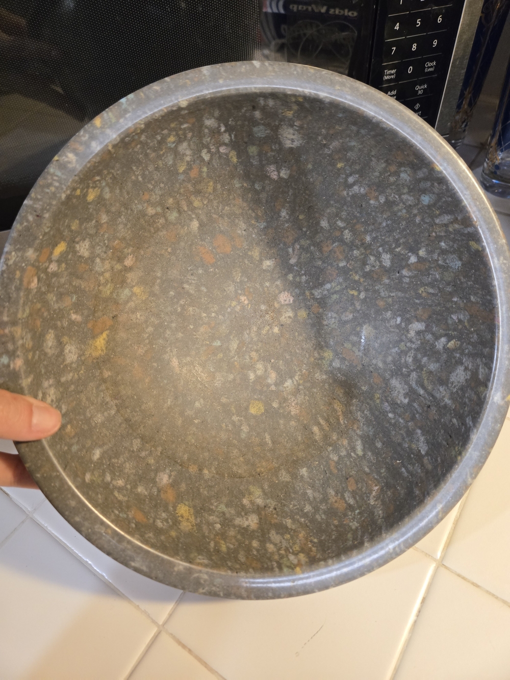 Speckled Stoneware Mixing Bowl - Gray with Multicolor Flecks